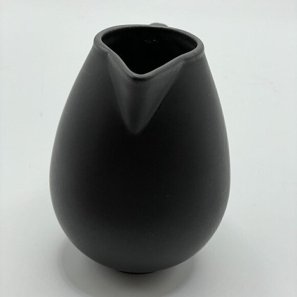 Jars-France Samoa Vert 4.5" Creamer Black Matte Mottled Green Interior 14oz - Picture 3 of 5